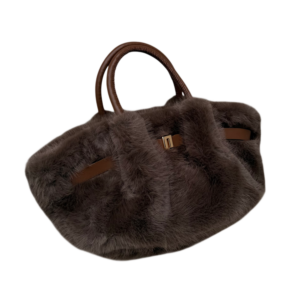Marley Fluffy Small Tas - Coffee