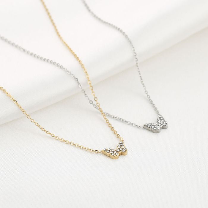 Vlinder Necklace 40 cm - Silver