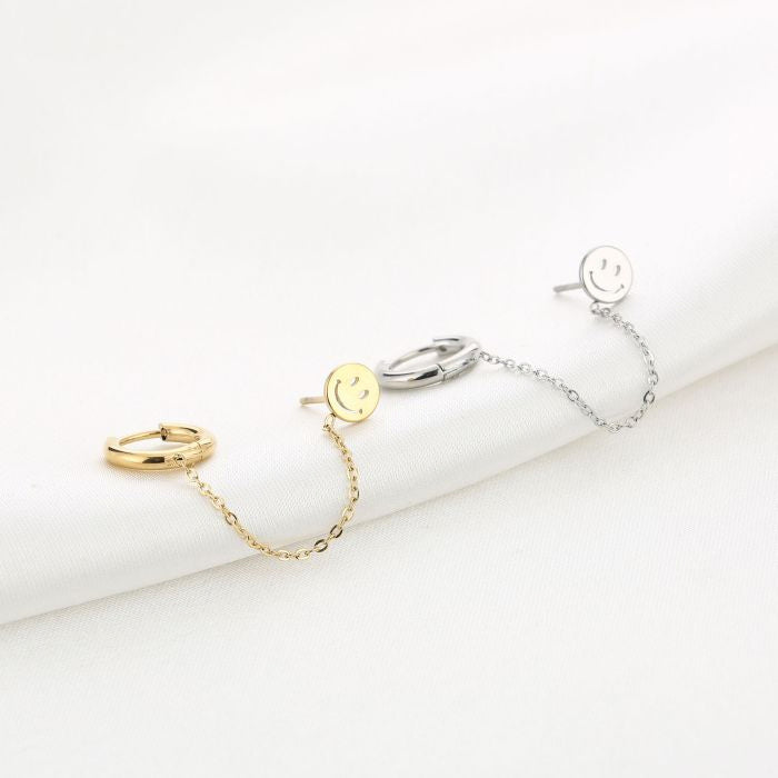 Ear Candy Smiley - Silver
