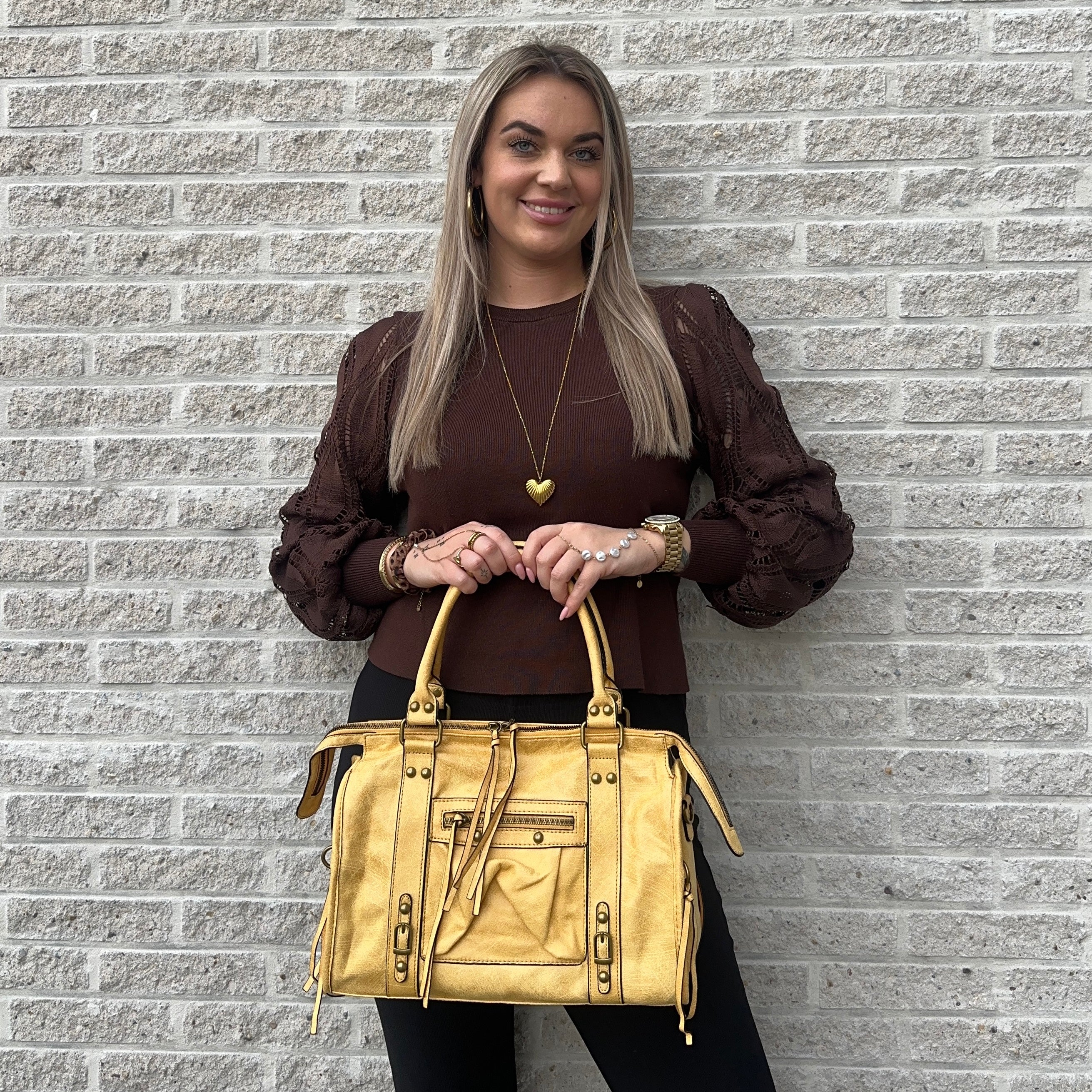 Liv Blossom Large Tas - Geel