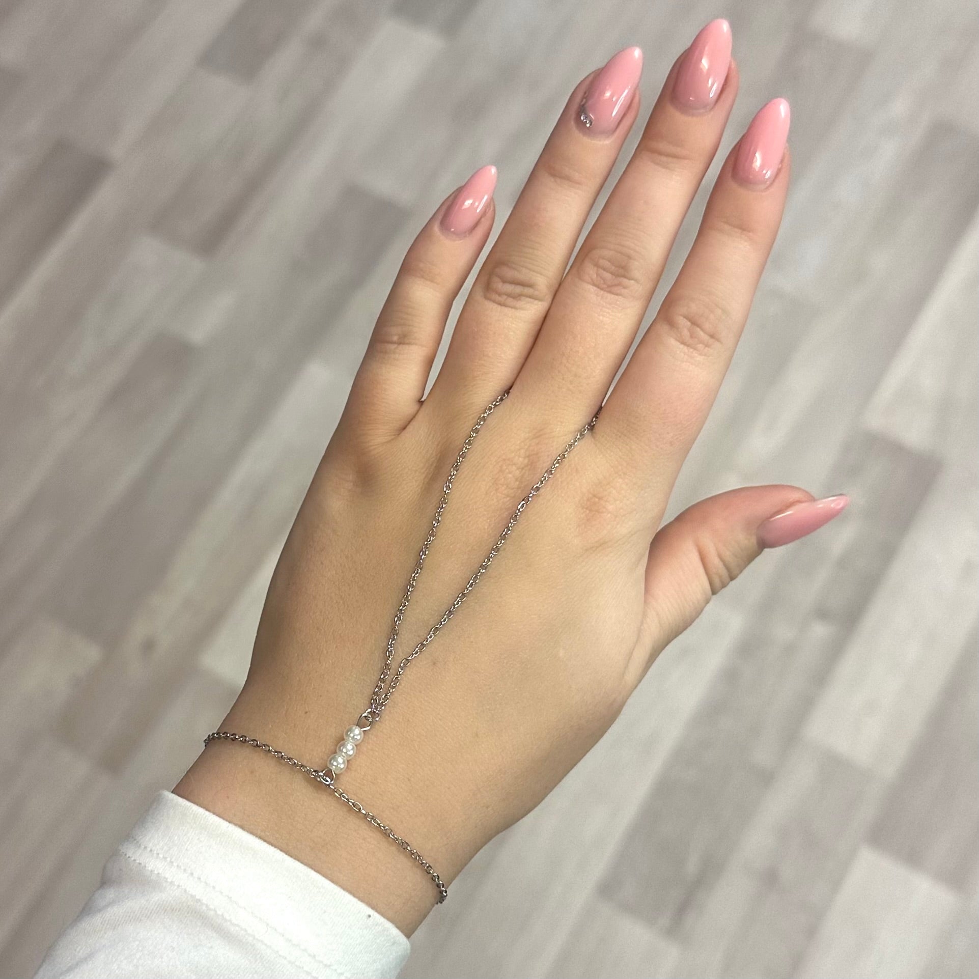 Handchain Parels - Silver