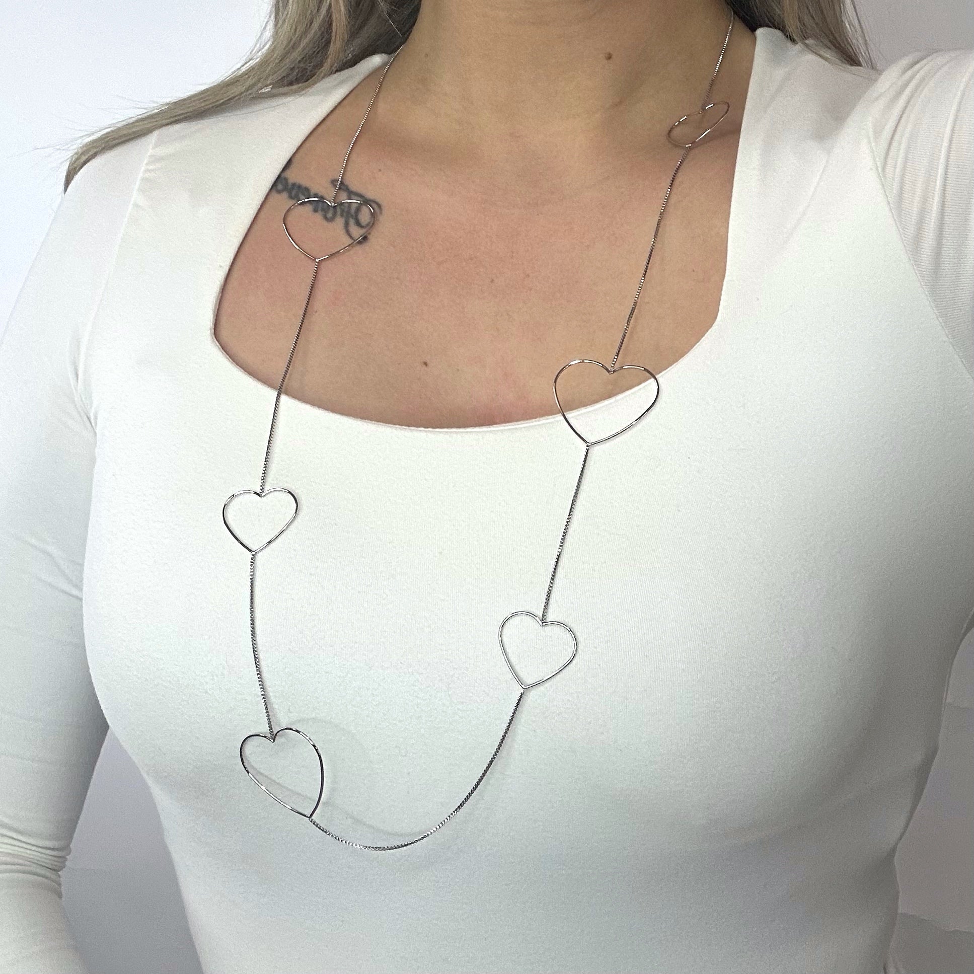 Ivy Necklace 80 cm - Silver