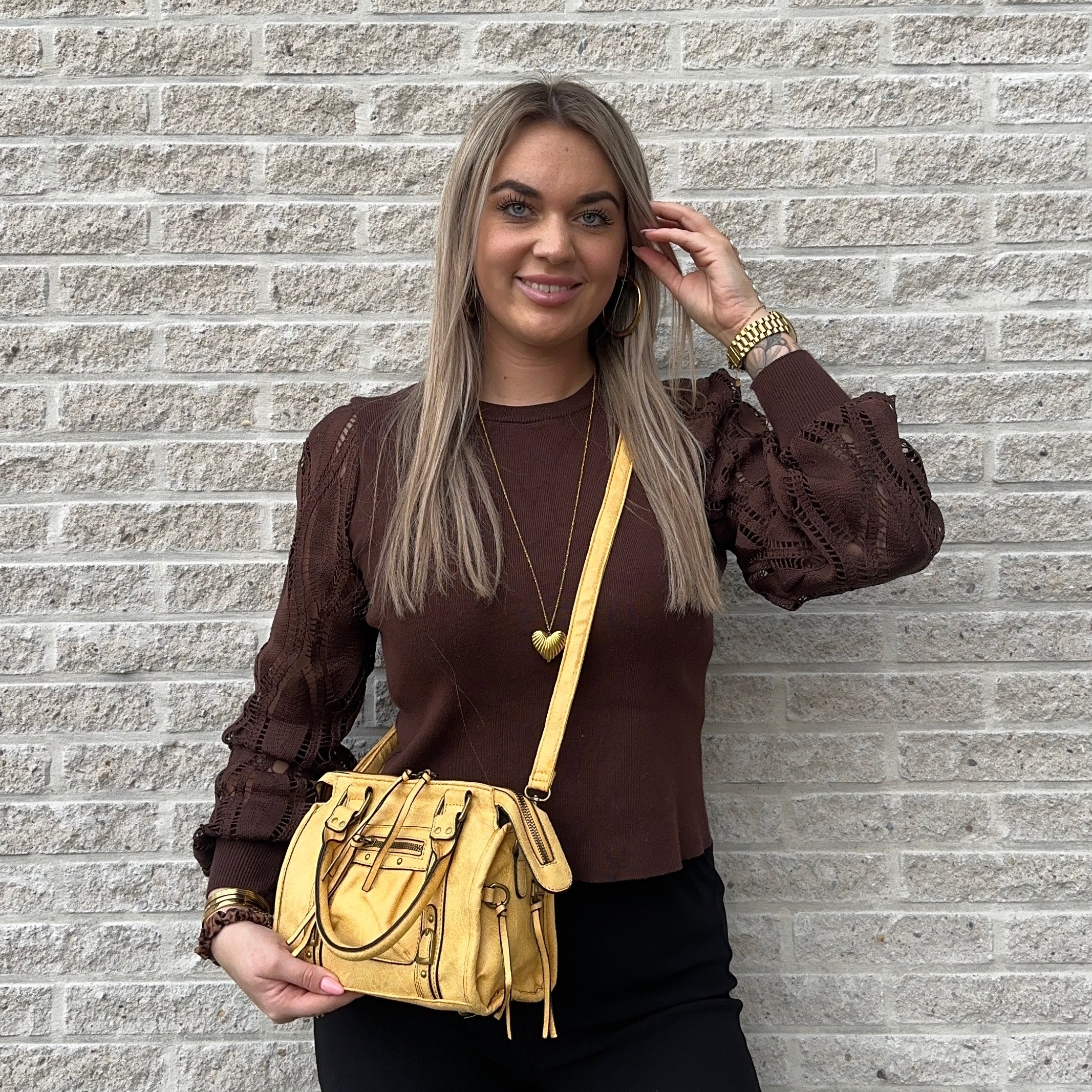 Liv Blossom Medium Tas - Geel