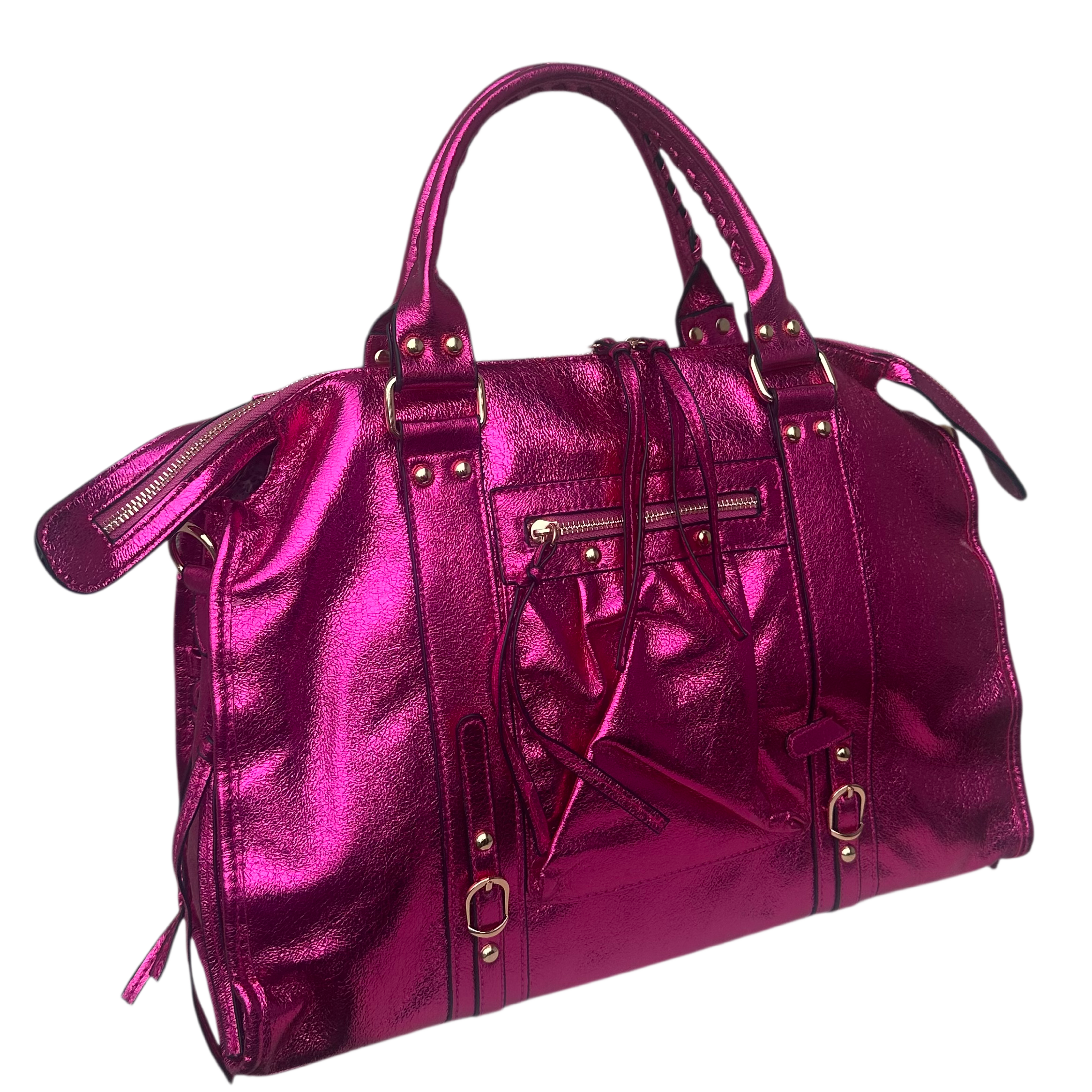 Liv Metallic XL Tas - Fuchsia Roze