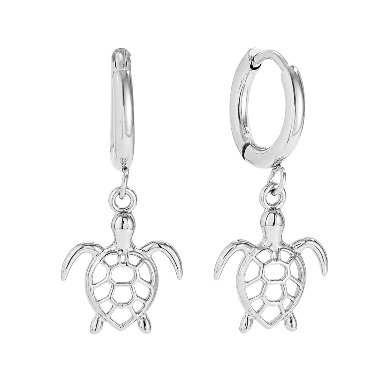 Basic Turtle Earrings - Silver