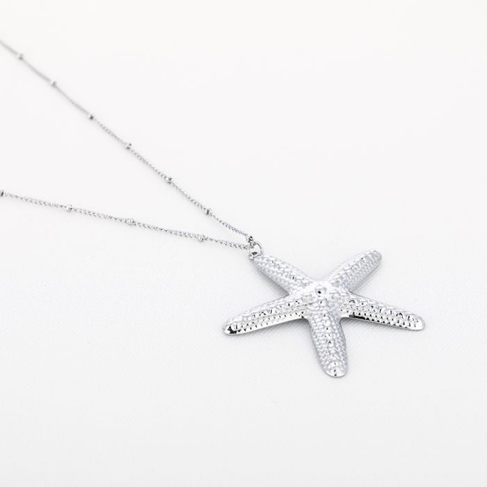 Starfish Necklace 80 cm - Silver