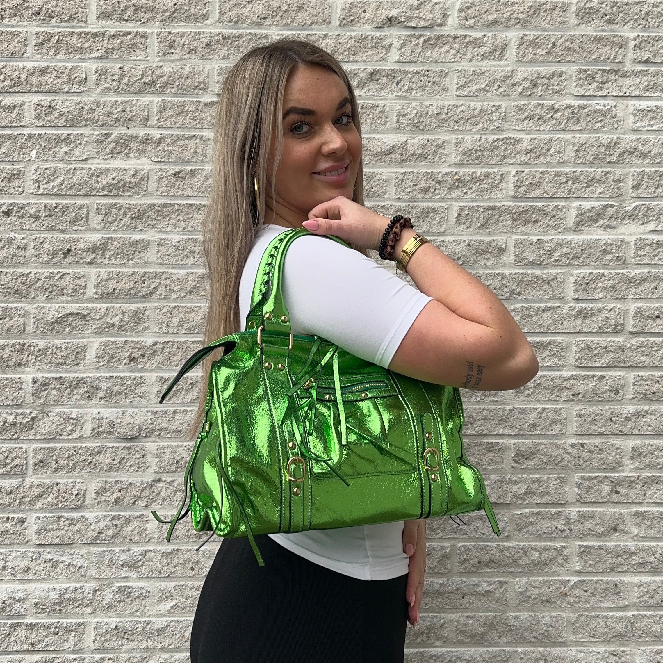 Liv Metallic Large Tas - Groen