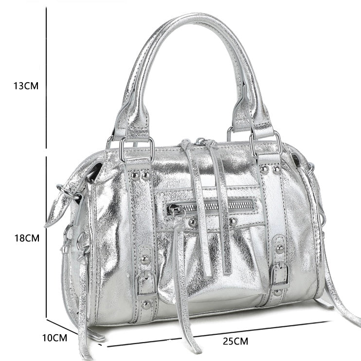 Liv Shiny Medium Tas - Metallic Zilver