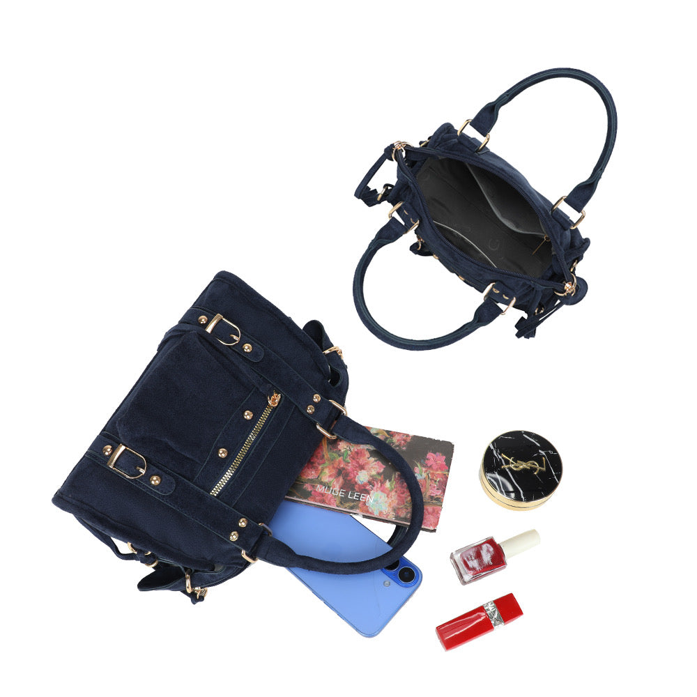 Liv Classic Suède Medium Tas - Navy