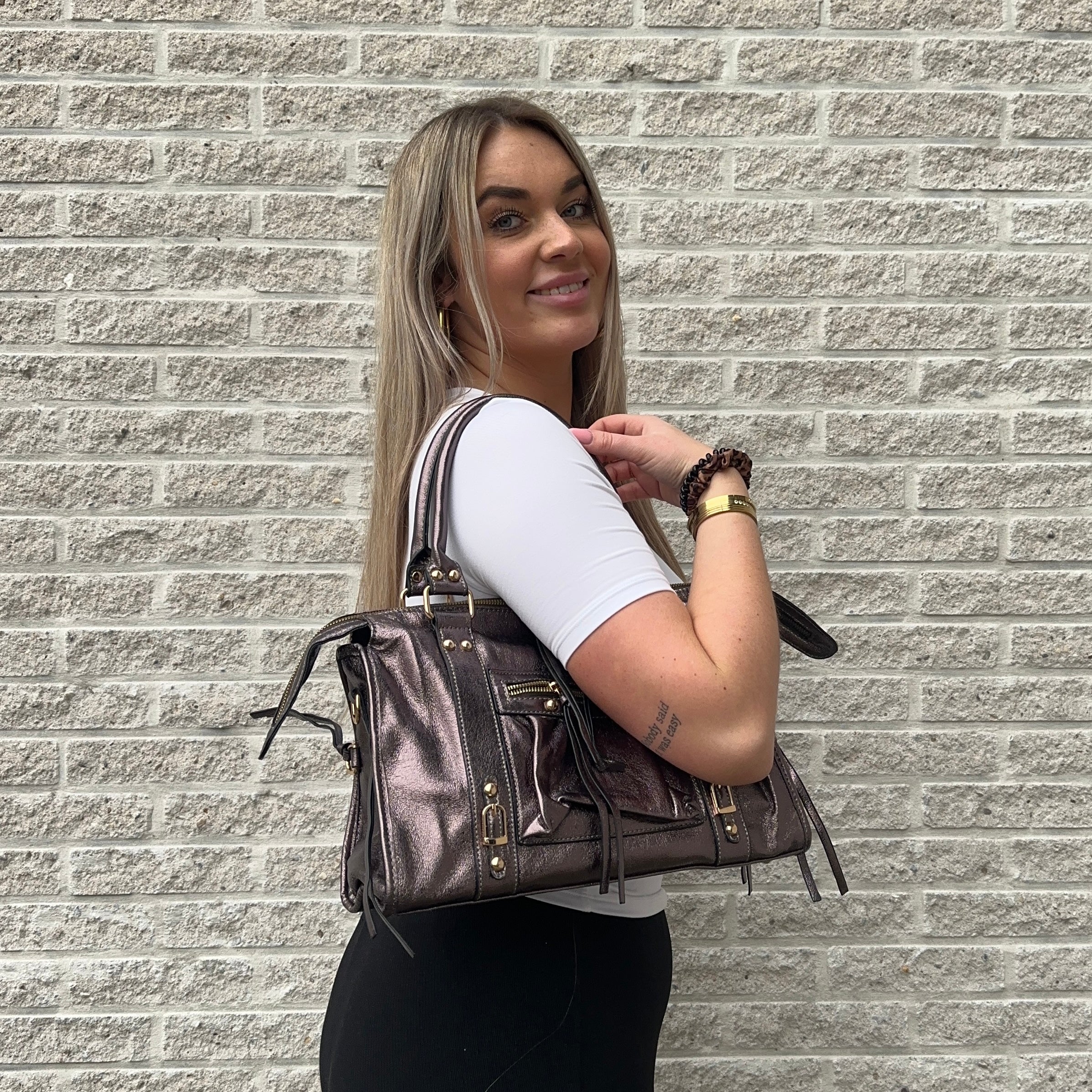 Liv Shiny Large Tas - Grijs