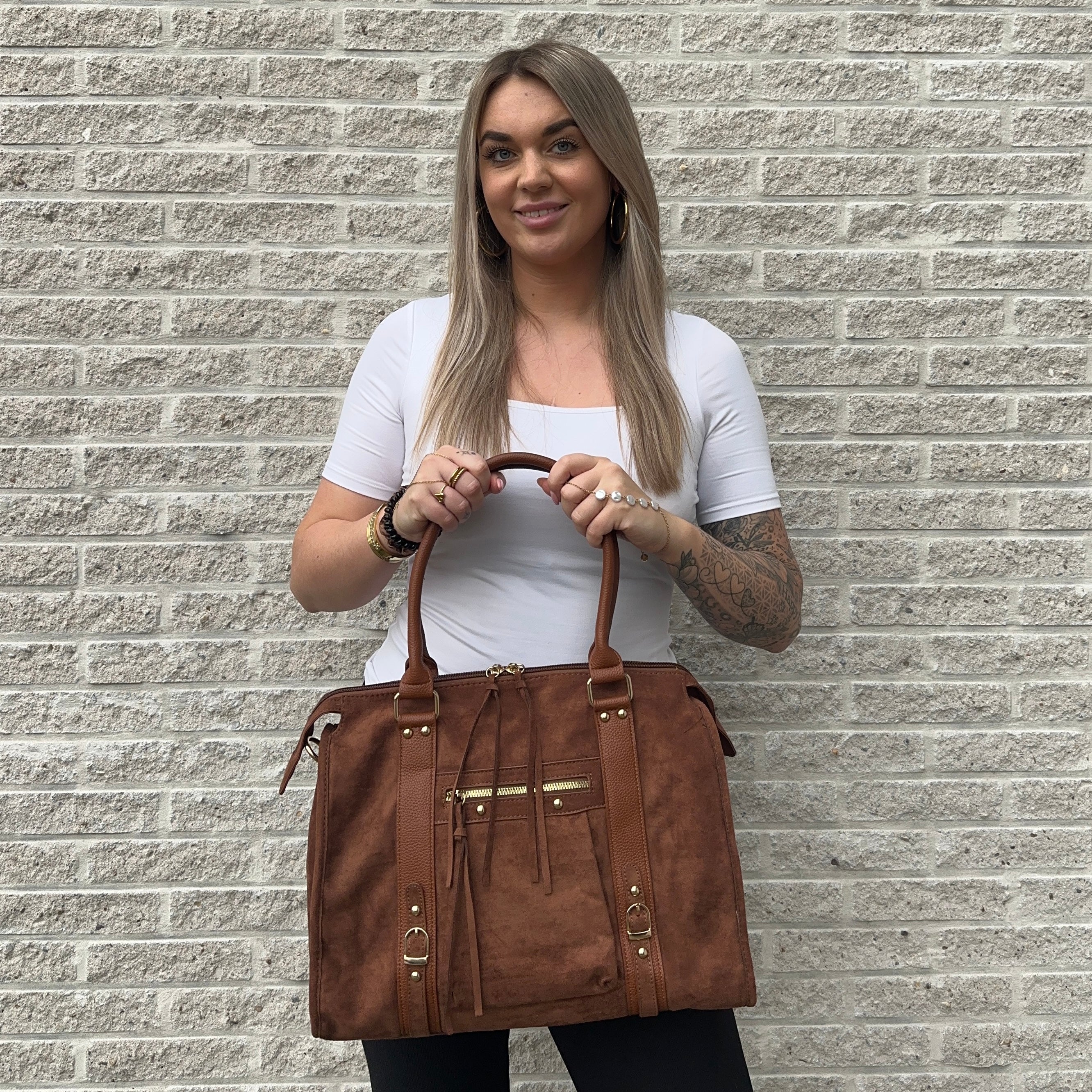 Liv Suède XL Tas - Bruin