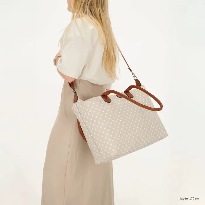 Charm London Buckingham Tas - Polka Dot Beige