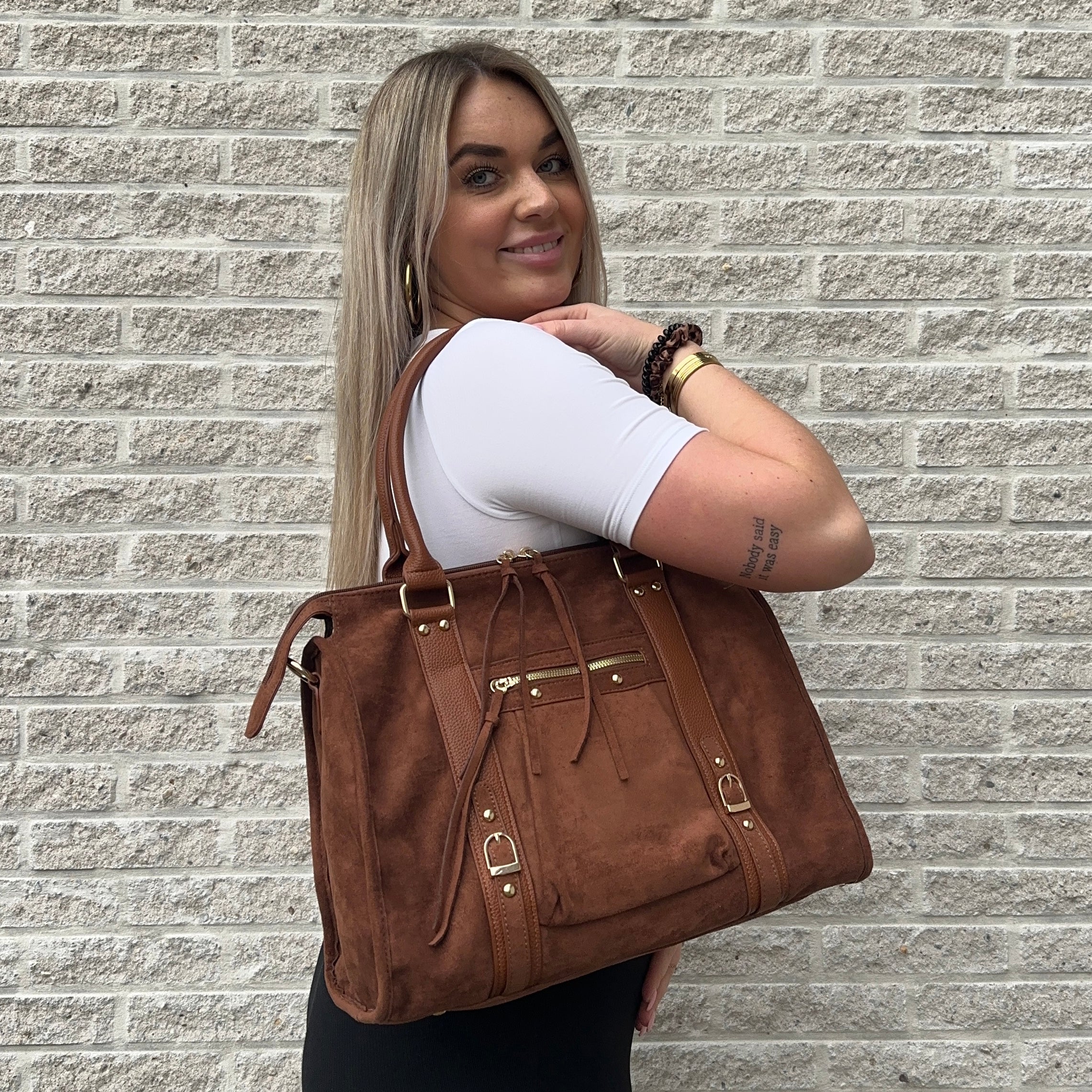 Liv Suède XL Tas - Bruin