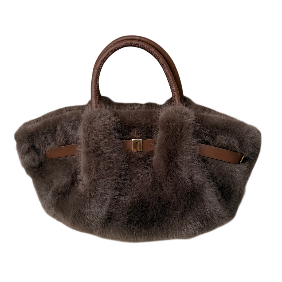 Marley Fluffy Small Tas - Coffee