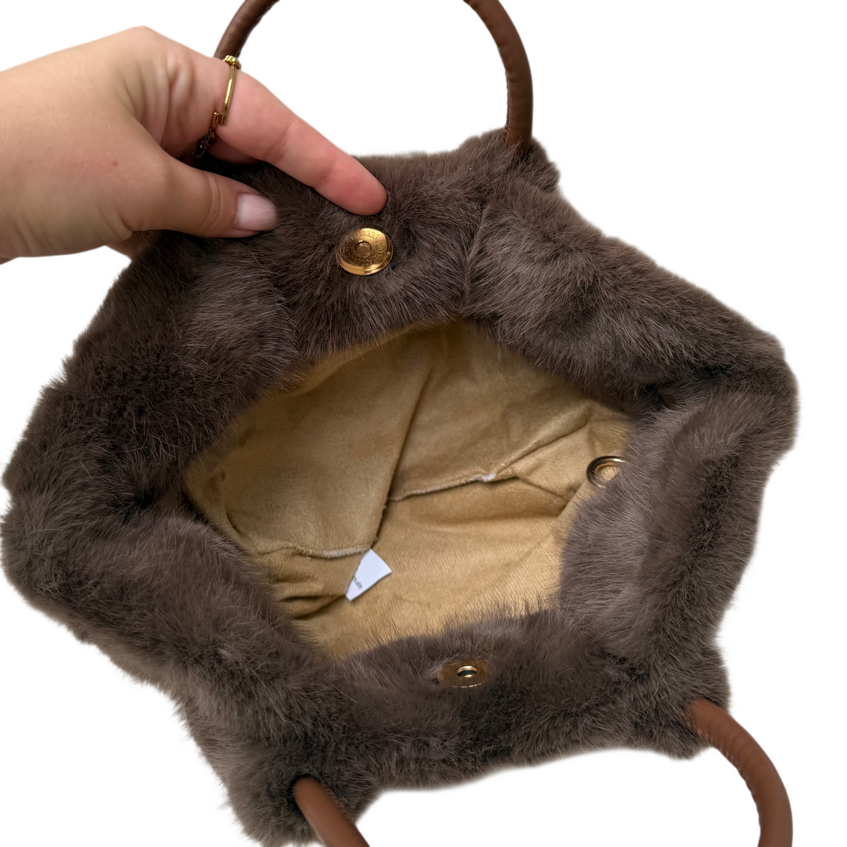 Marley Fluffy Small Tas - Camel