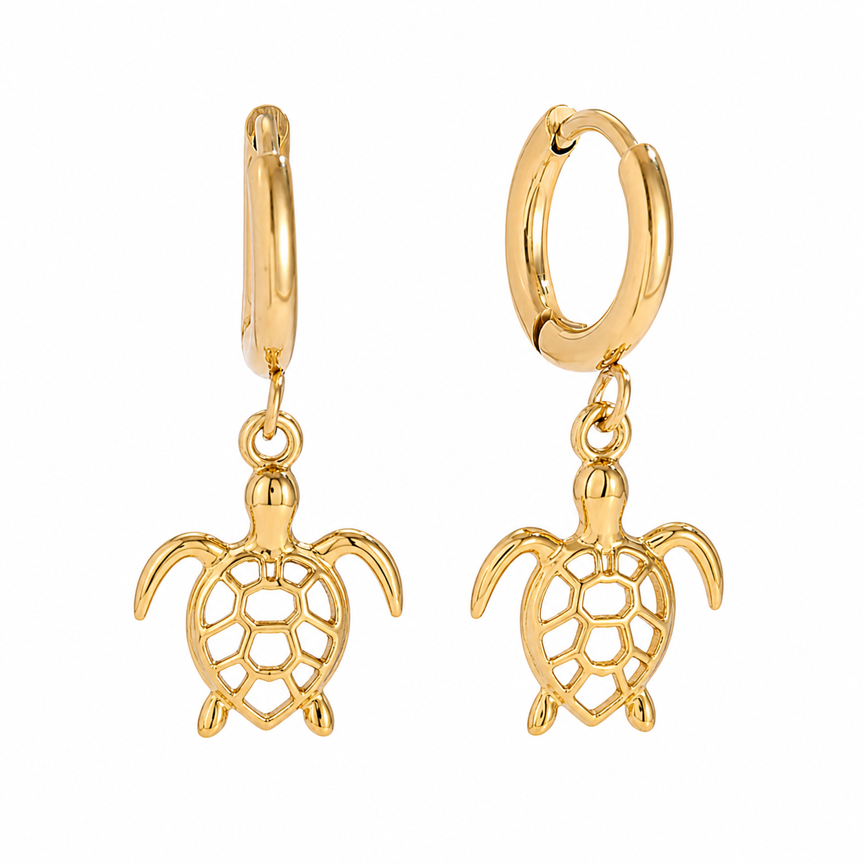 Basic Turtle Earrings - Gold