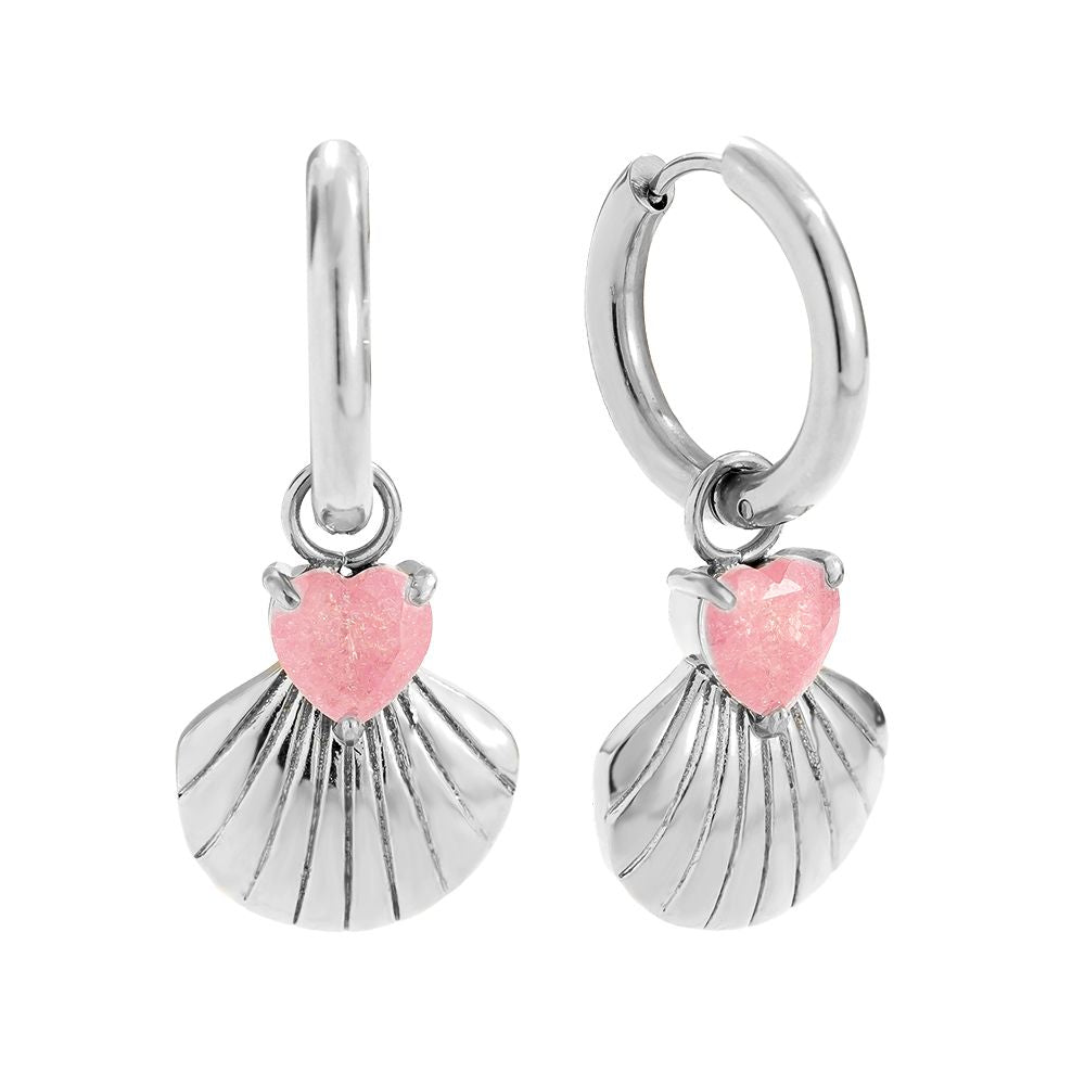 Lovely Shell Earrings - Silver