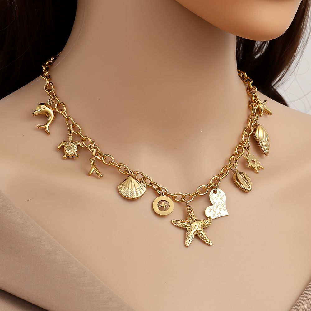 Seashell Necklace 40 cm - Silver