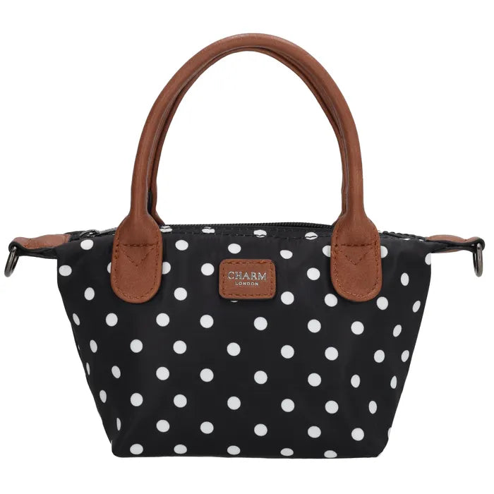 Charm London Small Tas - Polka Dot Zwart