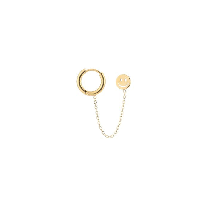 Ear Candy Smiley - Gold