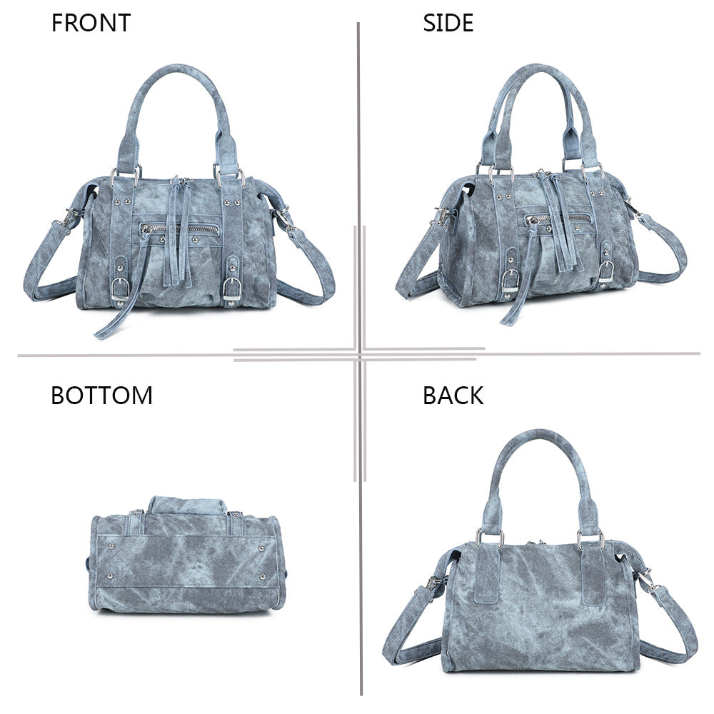 Liv Denim Medium Tas - Donker Denim
