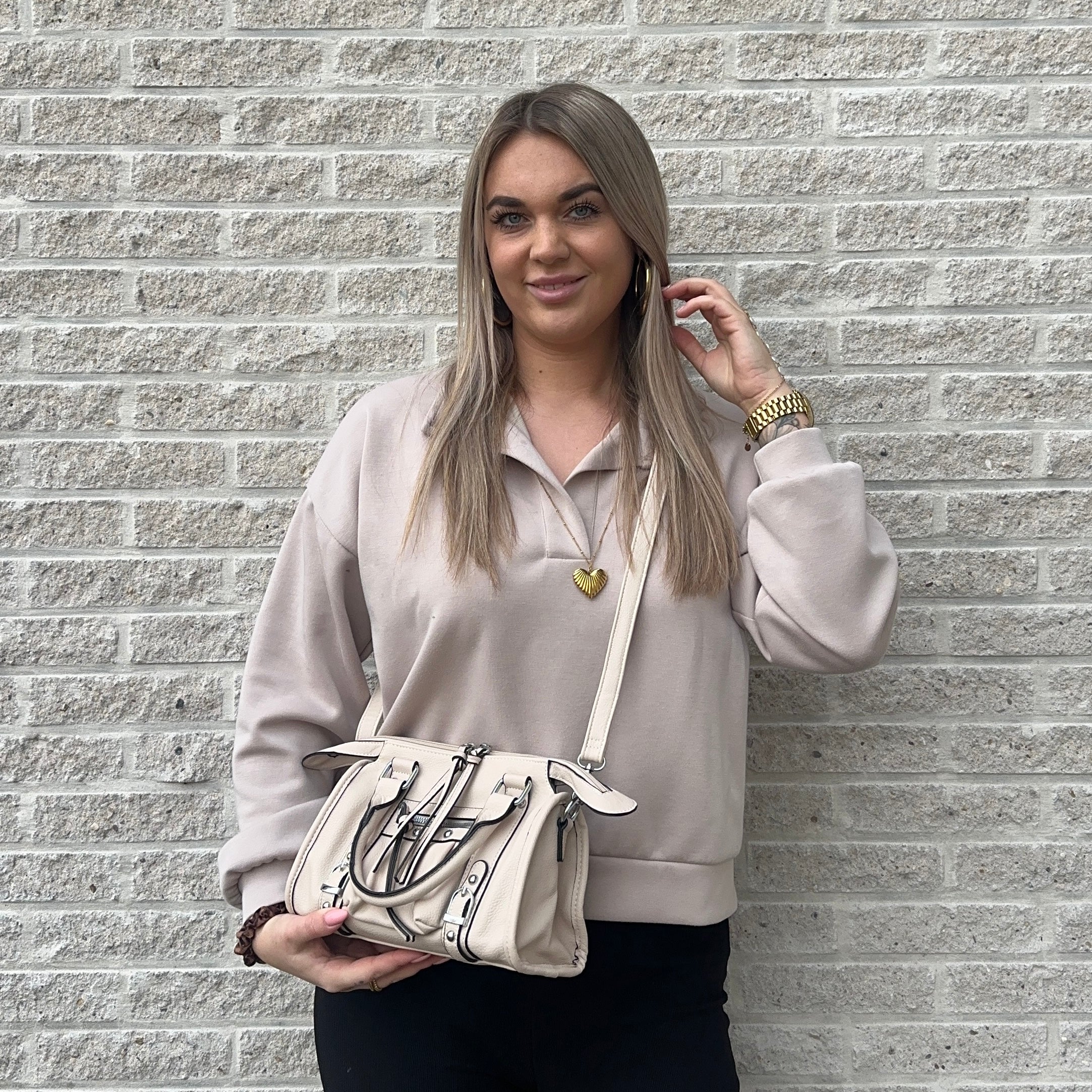 Liv Glowy Medium Tas - Beige