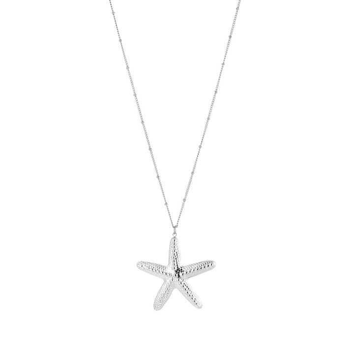 Starfish Necklace 80 cm - Silver