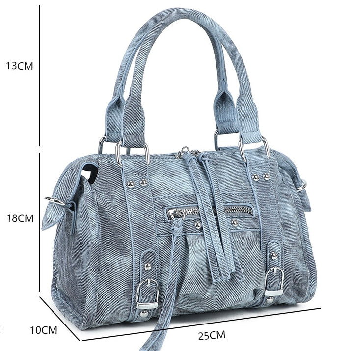 Liv Denim Medium Tas - Donker Denim