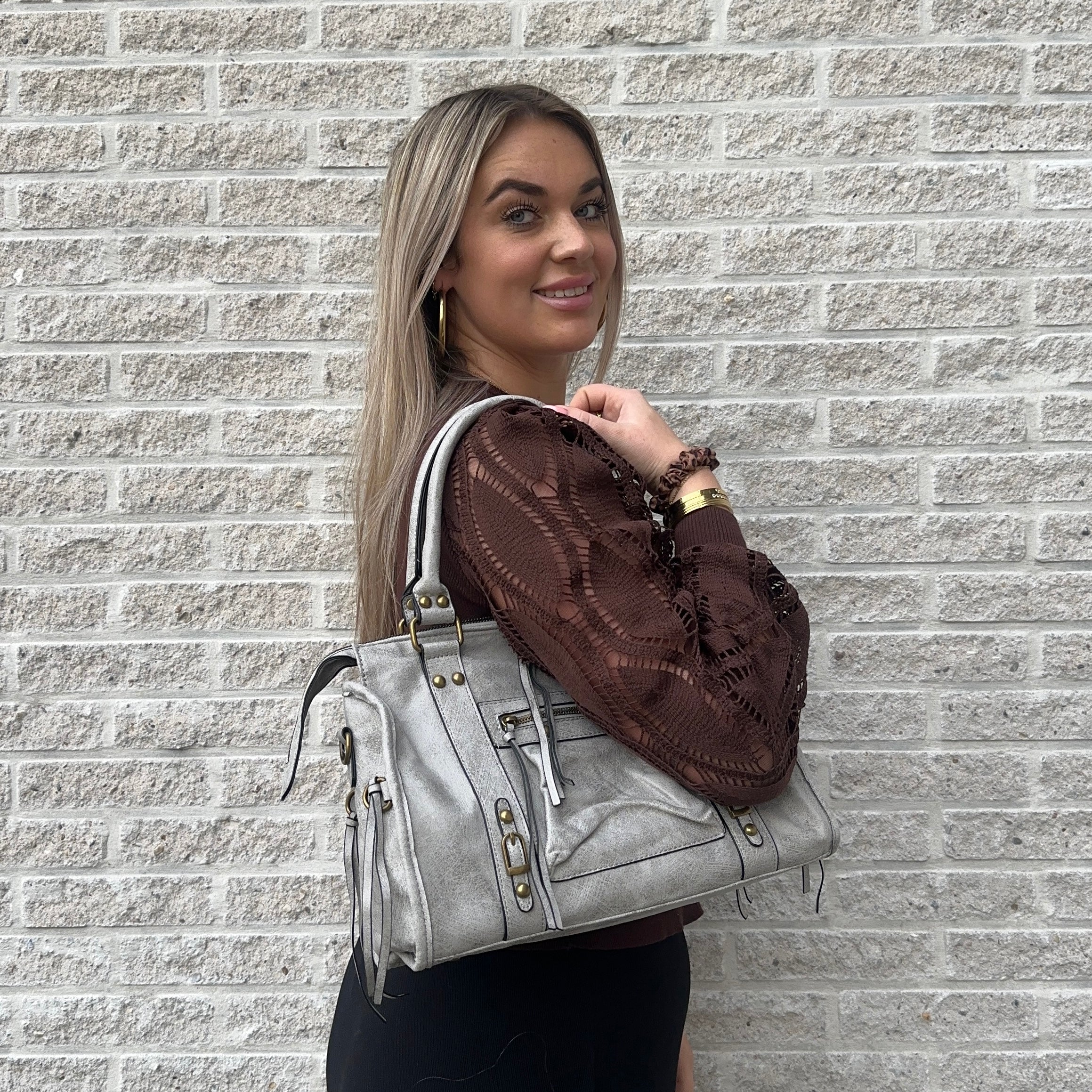 Liv Blossom Large Tas - Licht Grijs