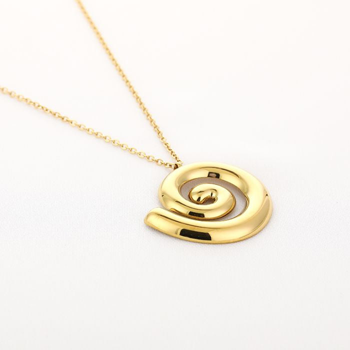 Swirl Necklace 90 cm - Gold