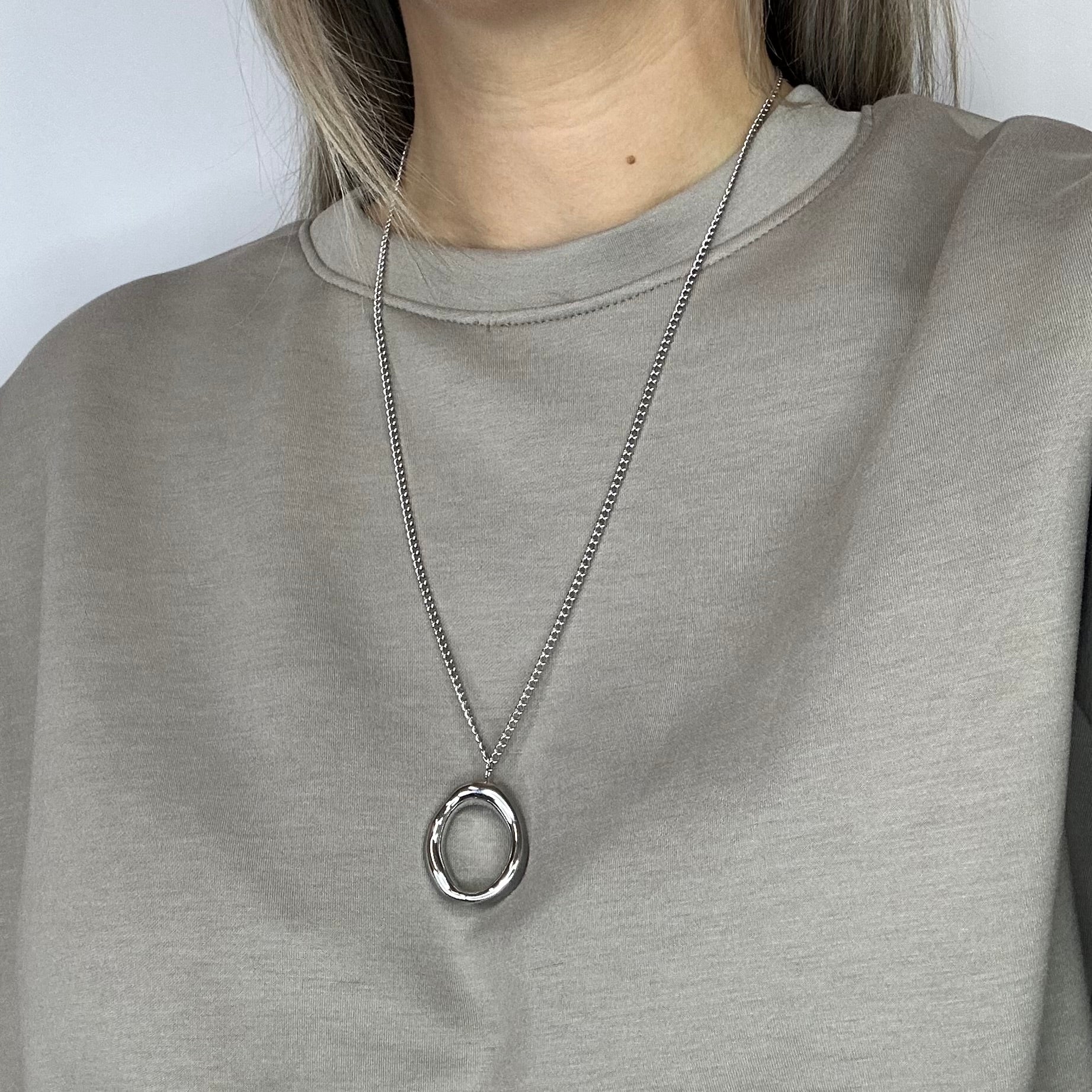 Olivia Necklace 60 cm - Silver