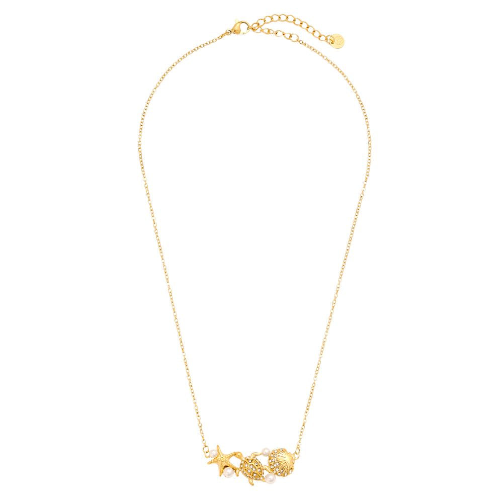 Parel Turtle Necklace 41 cm - Gold