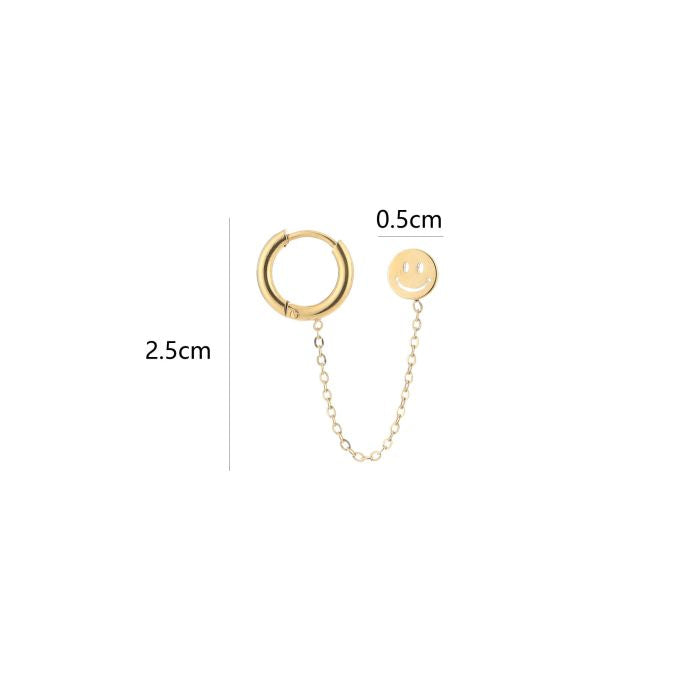 Ear Candy Smiley - Silver