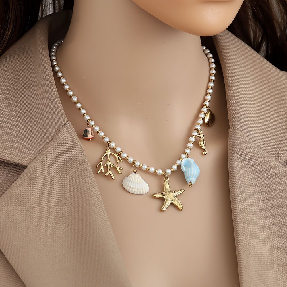 Parels Summer Necklace 40 cm - Silver