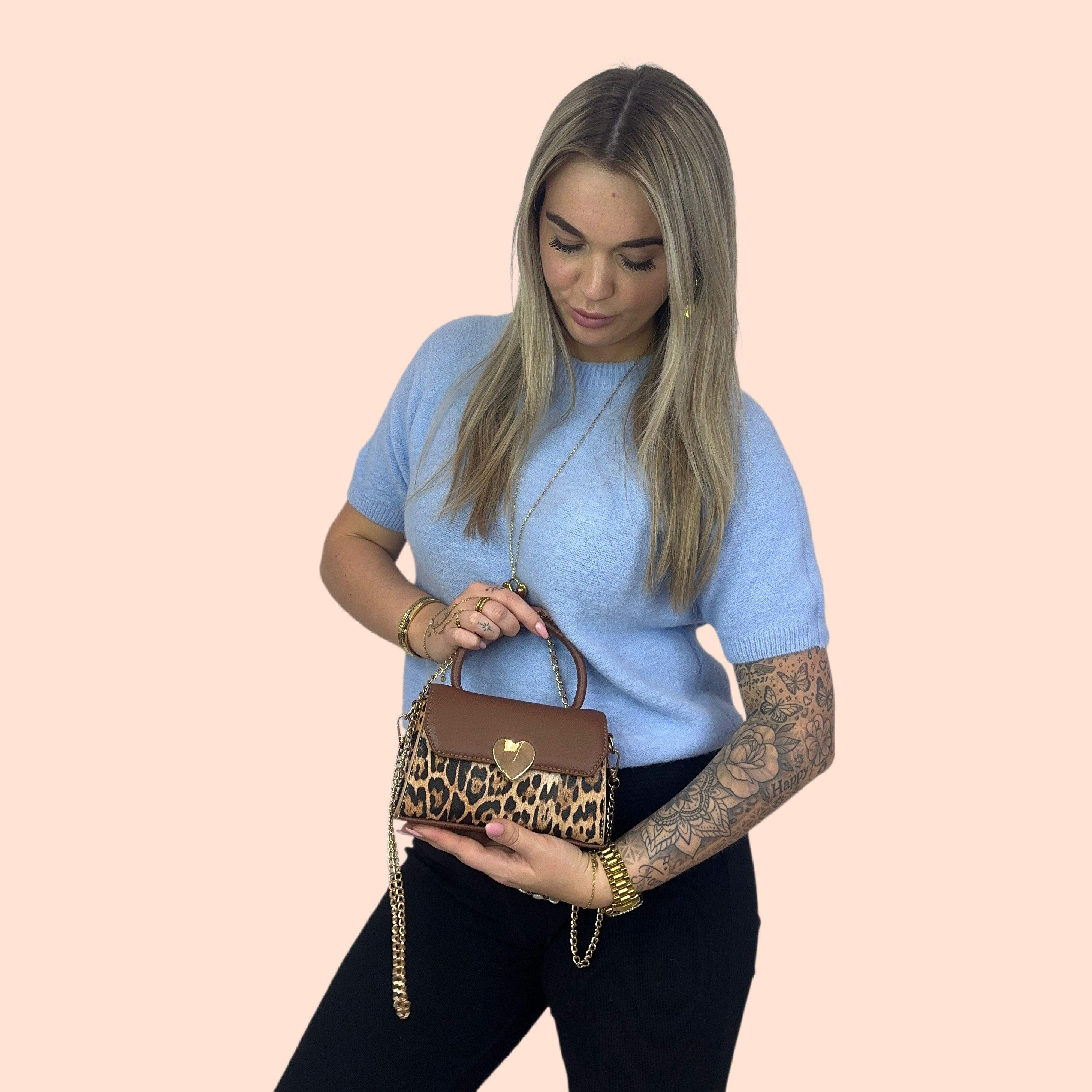 Iris Panter Tas - Bruin