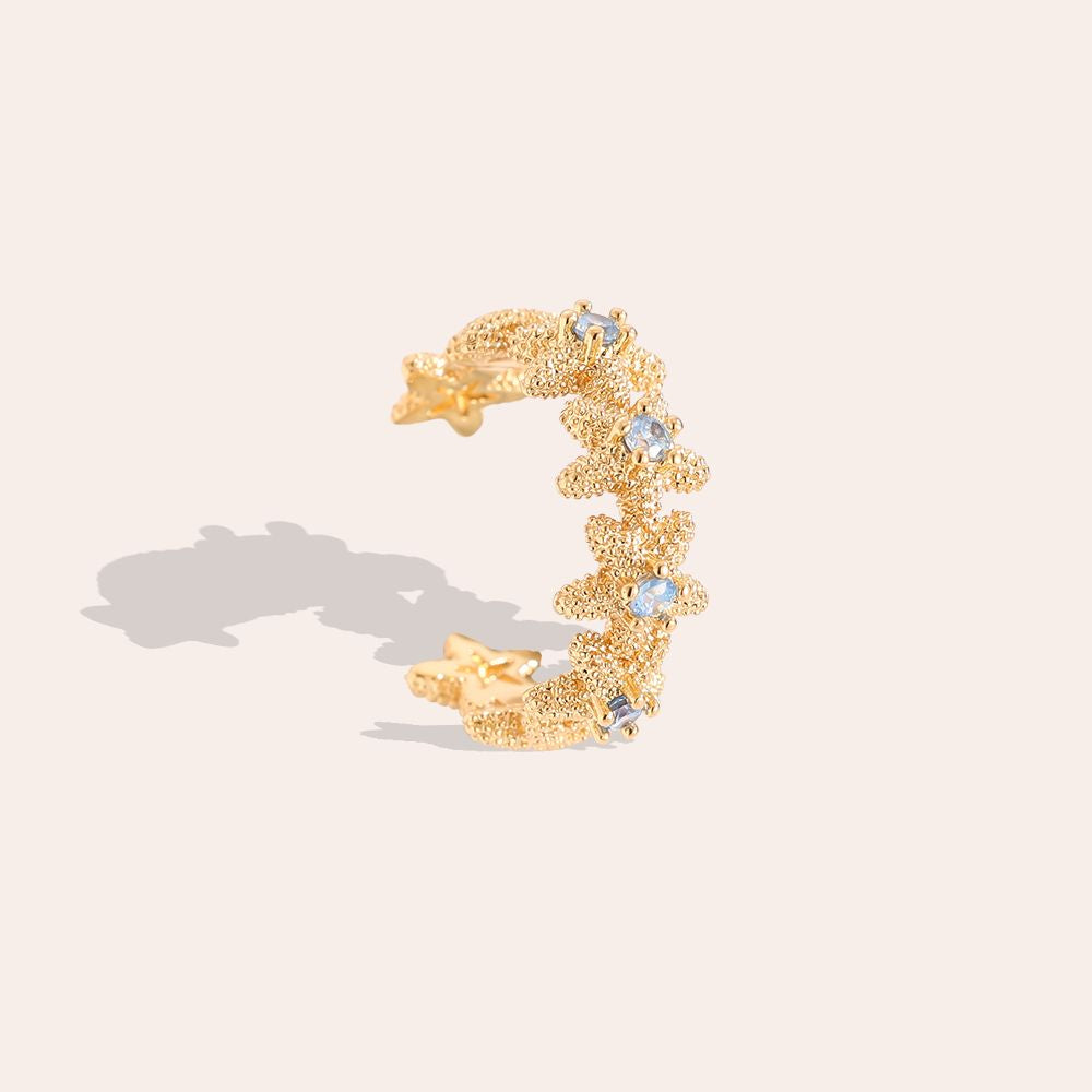 Earcuff Sea Blue - Gold