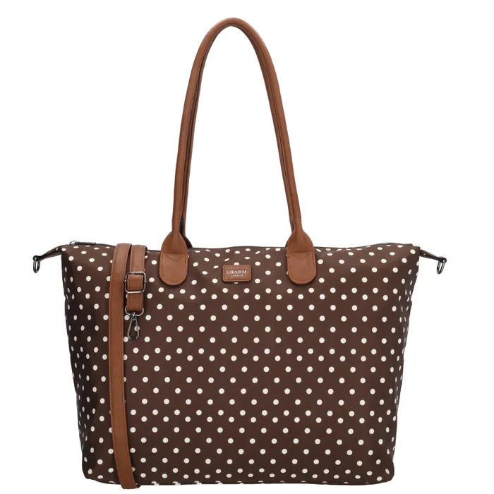Charm London Buckingham Tas - Polka Dot Bruin