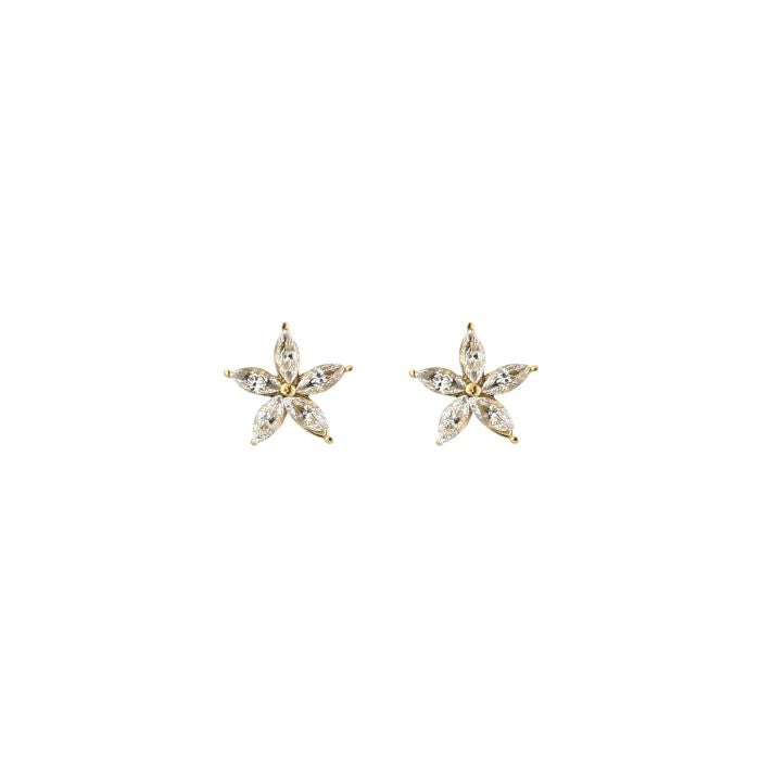 Ear Stud Flower - Gold