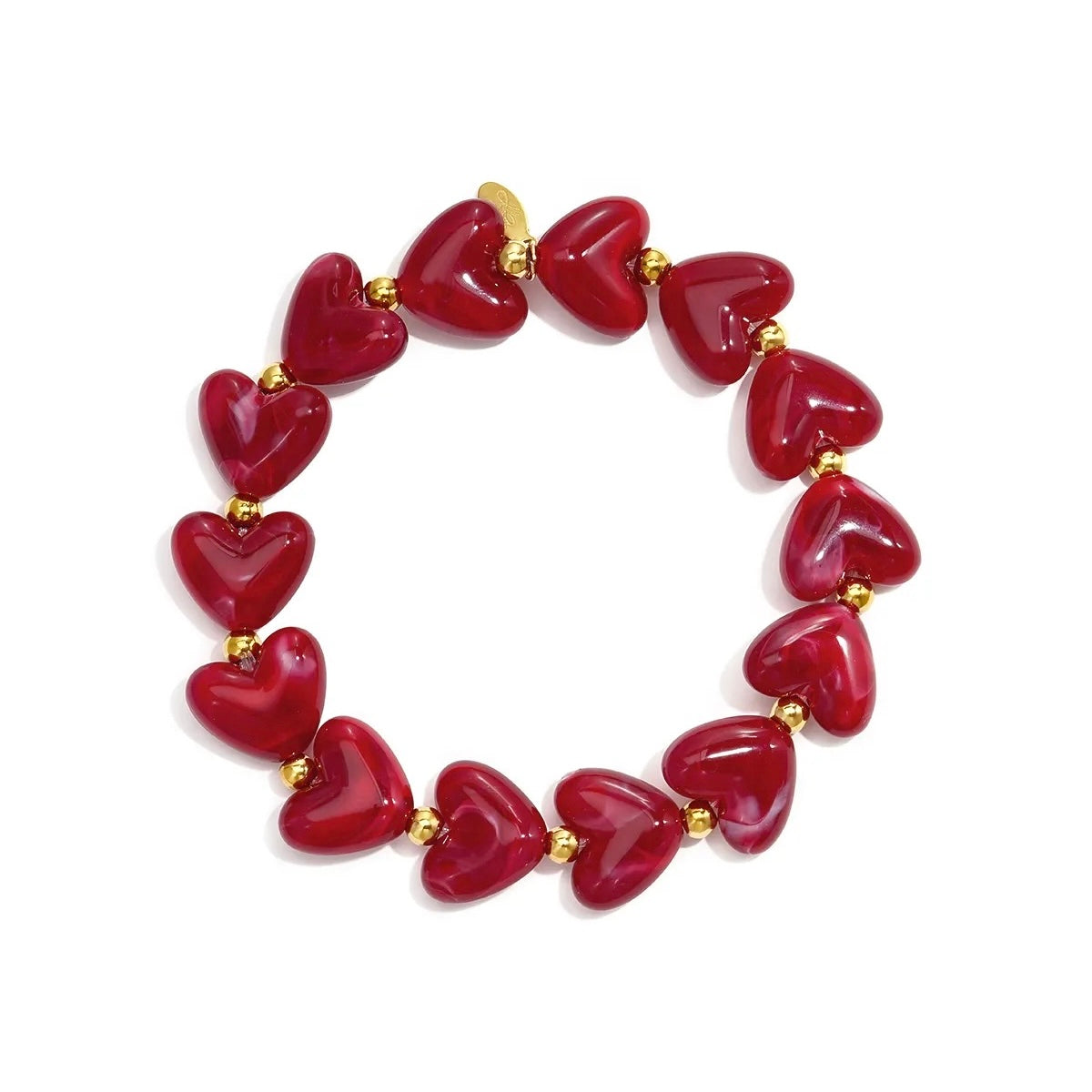 Rosa Bordeaux Bracelet - Gold