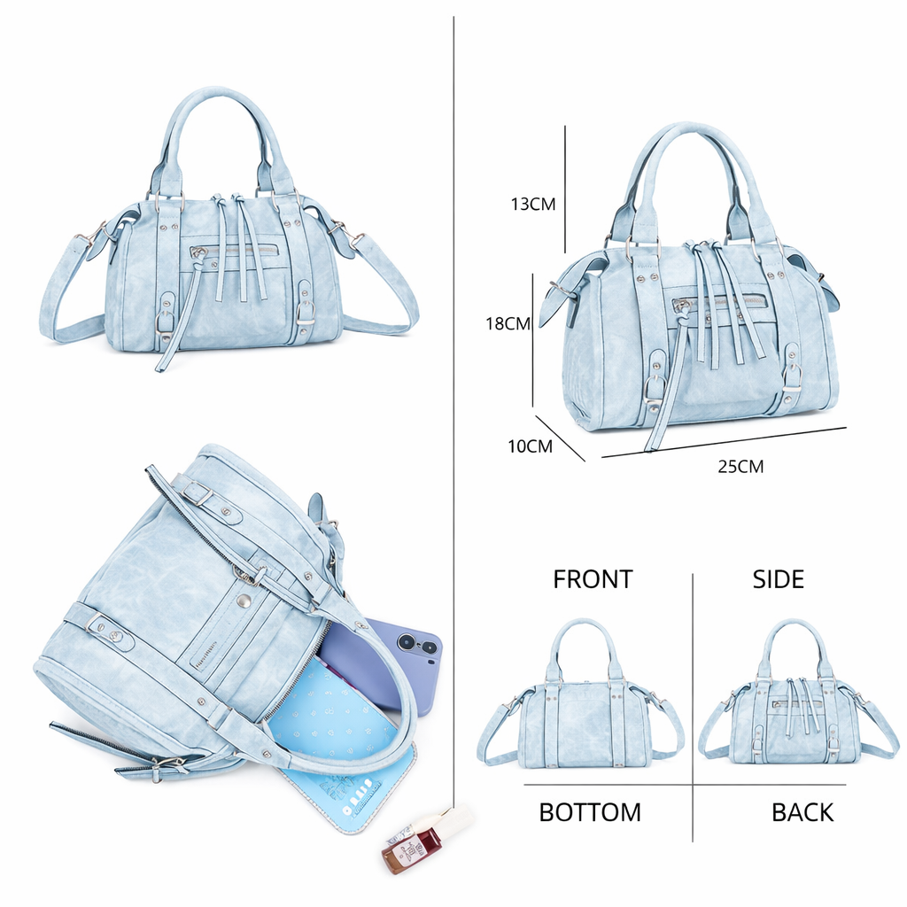 Liv Denim Medium Tas - Licht Denim