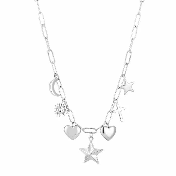 Bedels Stars Necklace 40 cm - Silver