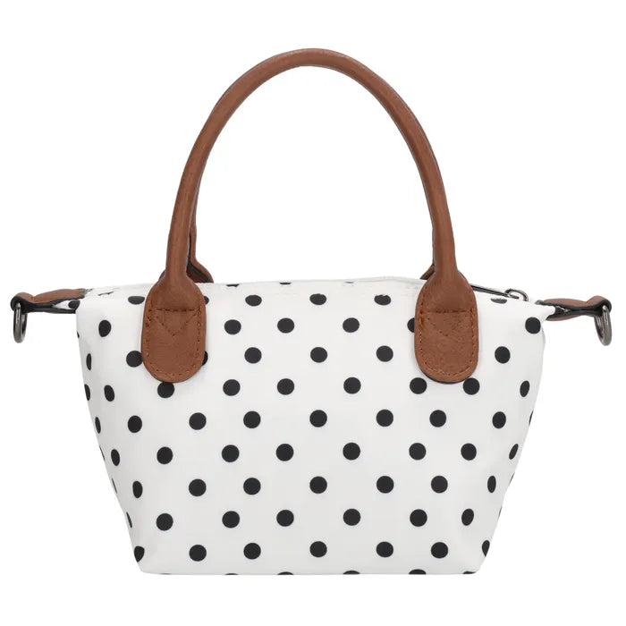 Charm London Small Tas - Polka Dot Wit
