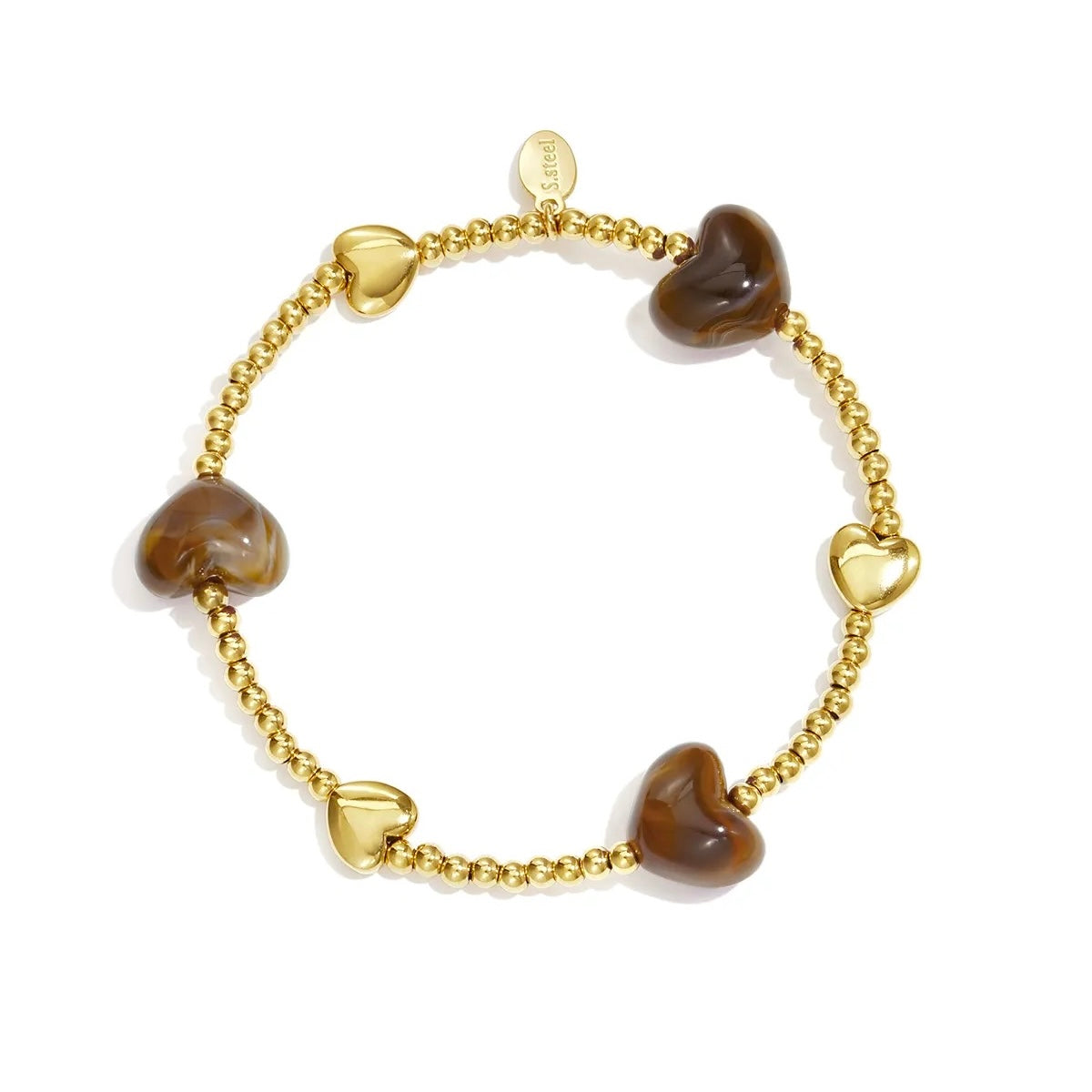 Ruby Brown Bracelet - Gold