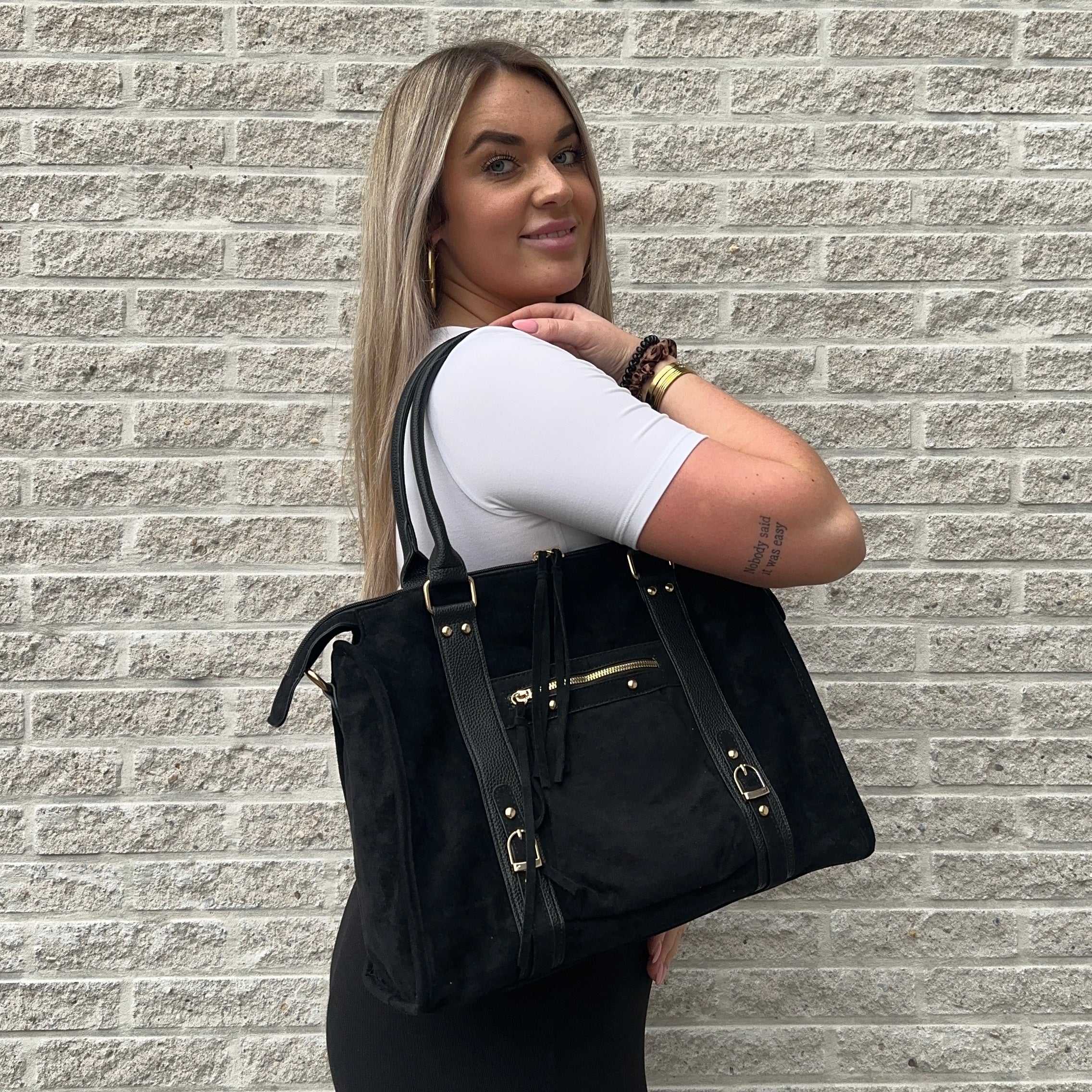 Liv Suède XL Tas - Zwart