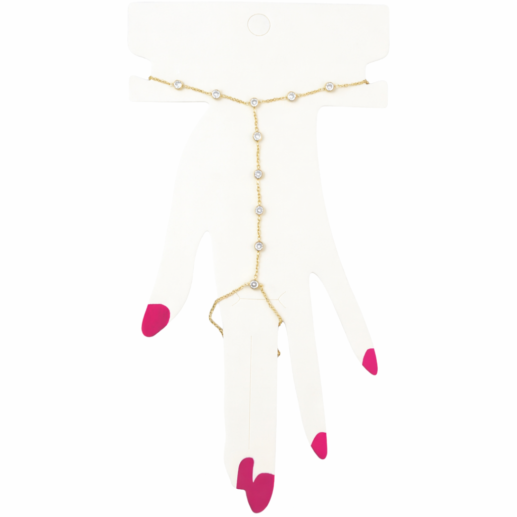 Handchain Studs - Gold