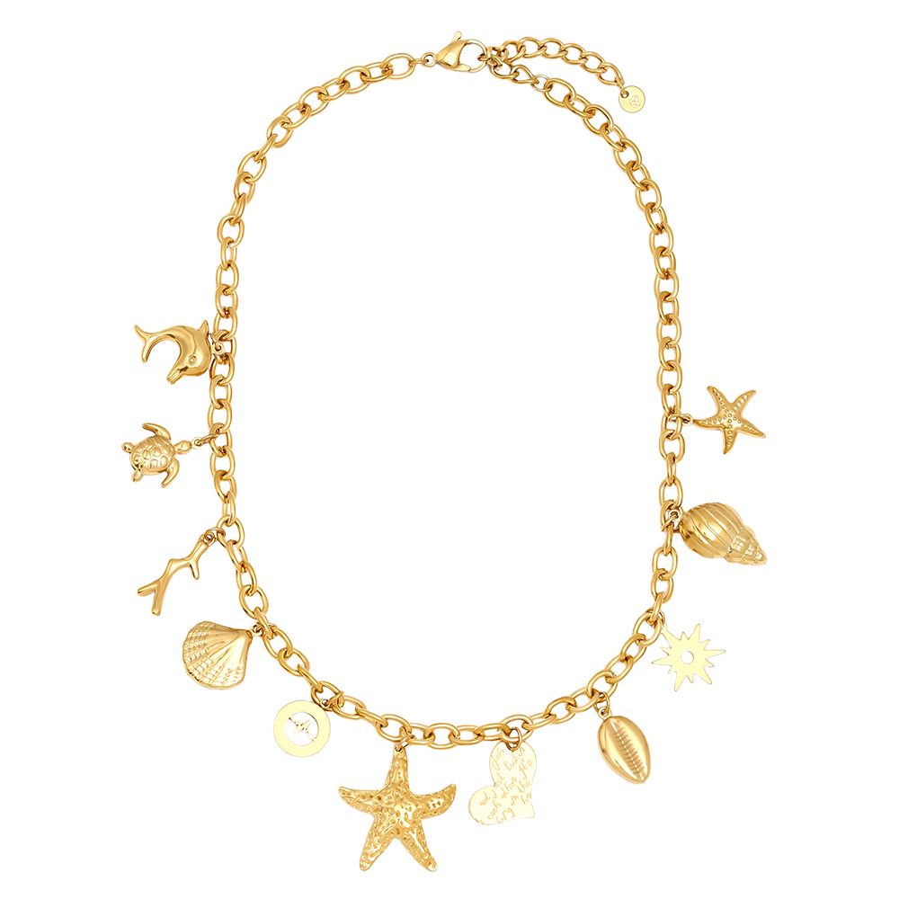 Seashell Necklace 40 cm - Gold