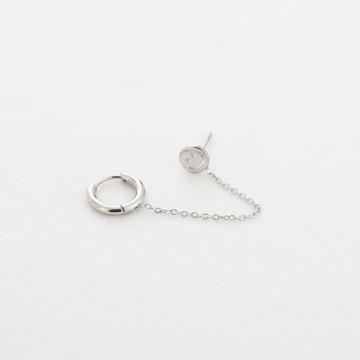 Ear Candy Smiley - Silver
