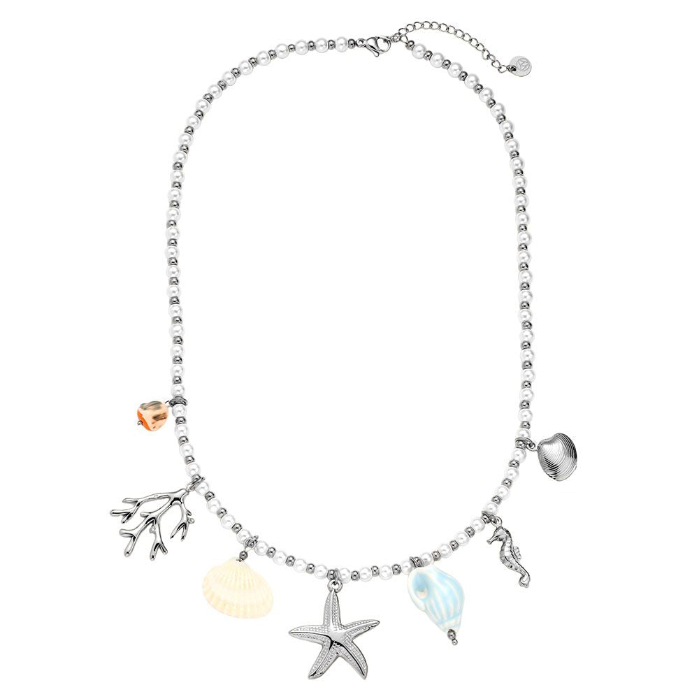 Parels Summer Necklace 40 cm - Silver