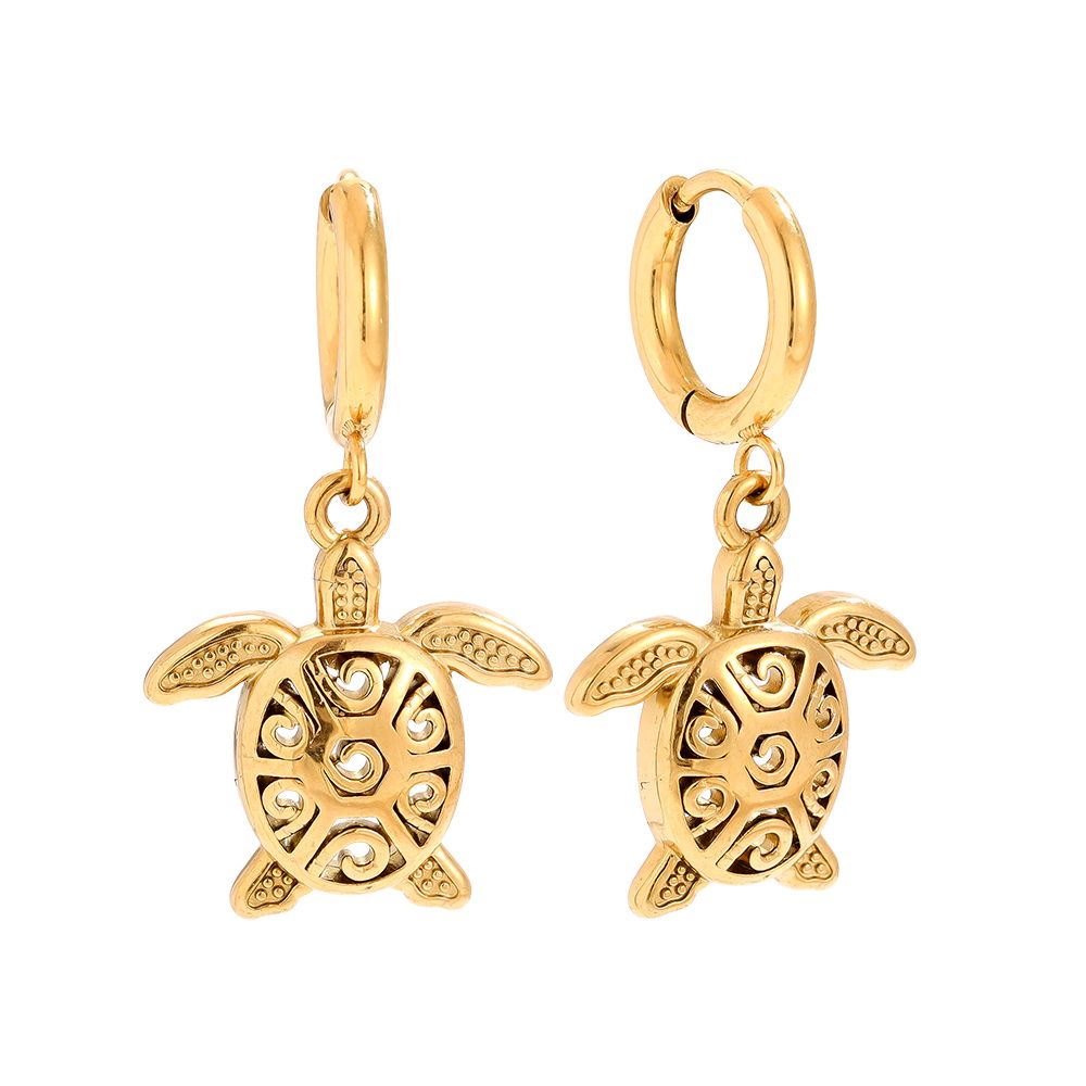 Classic Turtle Earrings - Gold