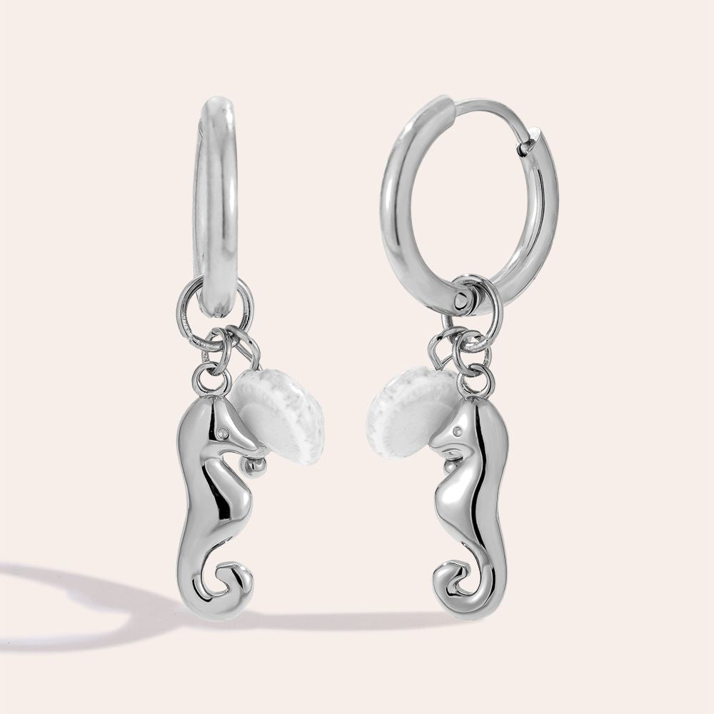 Seahorse Earrings - Silver